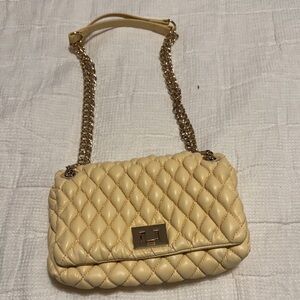 INC International Concepts Quilted Cream Shoulder Bag/Crossbody